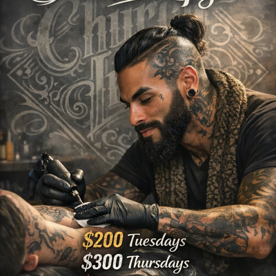 Tattoo Season is Here 
Take advantage of this seasons special
$200 Tattoo Tuesda… — tattoo by Xantus Esco, Canton, Connecticut