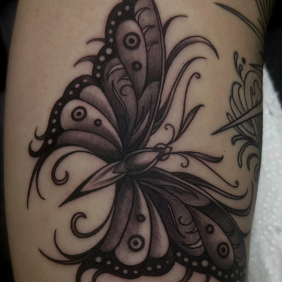 Butterfly for Judi 🦋 thank you so much!!

Butterfly for Judi 🦋 thank you so mu… — tattoo by Sara Haroun, Toronto, Ontario