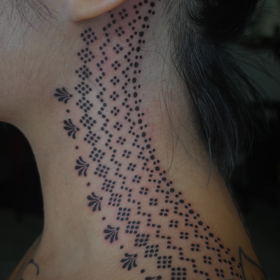 Started this super fun ornamental project last week. So excited to do the other … — tattoo by Sara Haroun, Toronto, Ontario