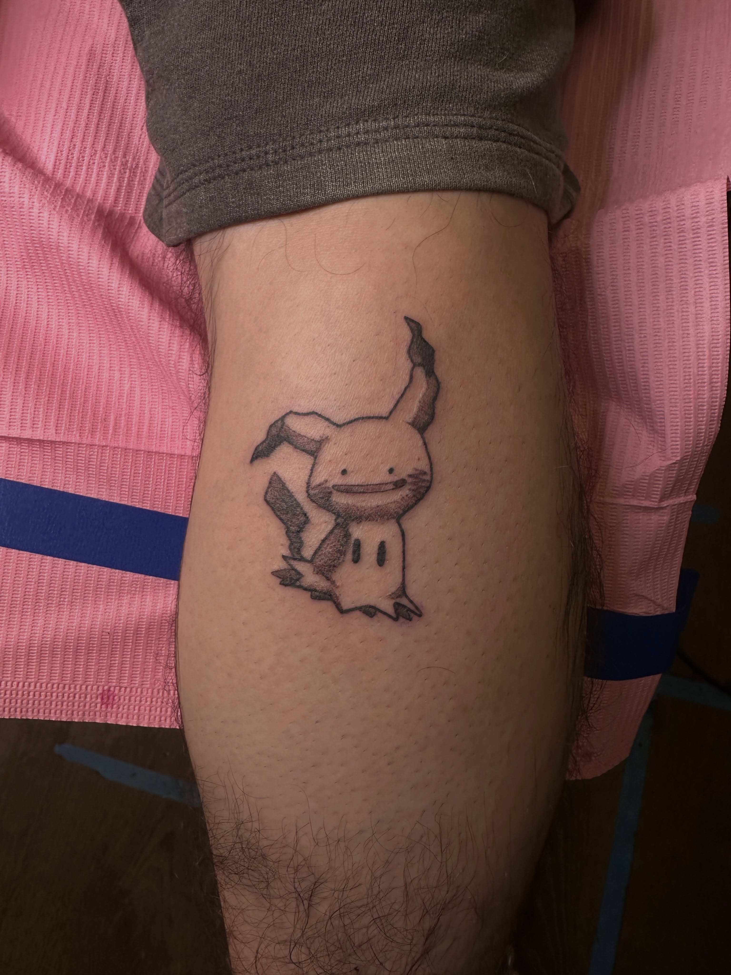 A little Pokémon tattoo failed ditto transformation #nerdytattoos #pokemontattoo… — tattoo by Dennis DeMarzio, South Windsor, Connecticut